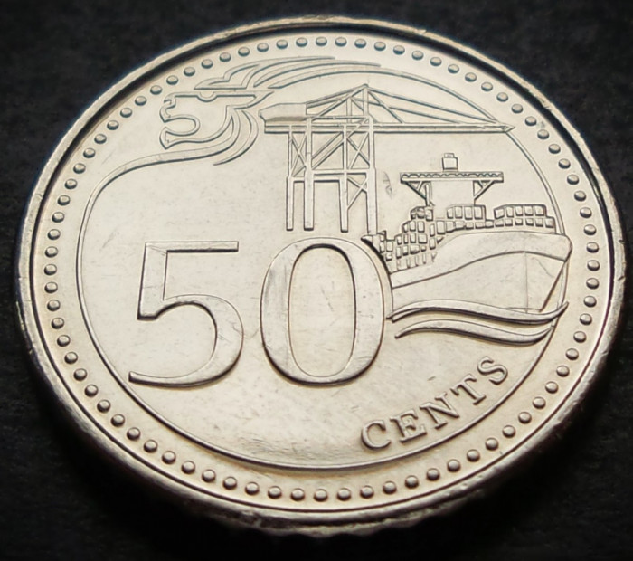 Moneda exotica 50 CENTI - SINGAPORE, anul 2013 * cod 3722 = UNC