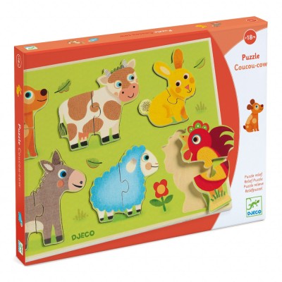 Puzzle din lemn Coucou, Djeco foto