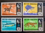 Hondurasul britanic 1967 pești, jaguar pantera, cerb fauna animale serie 4v nestampilata
