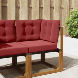 vidaXL Perna pentru canapea de exterior 3 pcs bordo Poliester 900804