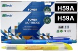 Set Cartuse Toner ReTech Compatibil HP59A, 2xCF259A Negru, 6000 pagini cu chip, Pix Xball si Textmarker Penac