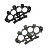 Set 2 Box Pumnal Autoaparare Living Dead, Negru Argintiu, Otel, 12cm, ideallstore