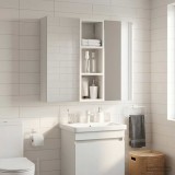 vidaXL Dulap de perete pentru baie cu raft Alb 20 x 16 x 62,5 cm 889303