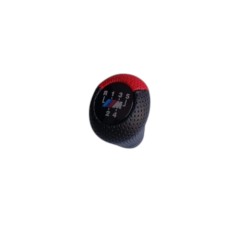 Nuca schimbator BMW 5 trepte cu piele perforata rosu-negru