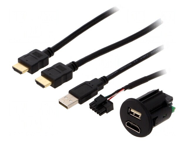 Adaptor Auto HDMI 12VDC 5V/1A 2m cu USB