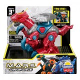 Dinozaur cu lumini si sunete, Happy Kid, M.A.R.S. 14 cm, Rosu