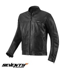 Geaca (jacheta) barbati pentru scuter - motocicleta piele Urban Seventy vara model SD-JL4 Legend Classic culoare: negru Negru XXL