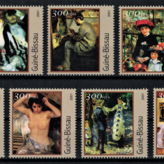 GUINEEA-BISSAU 2001 - Picturi, Renoir/ serie completa MNH