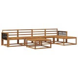 vidaXL Set de canapele de exterior 6 pcs natural Lemn Solid de Acacia 3382502