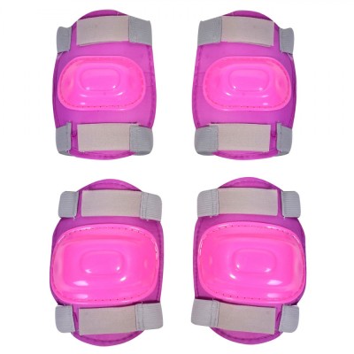 Set Echipament de Protecție, Genunchiere și Cotiere, 4 Piese, Fucsia foto