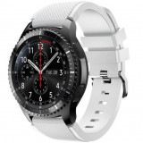 Curea ceas Smartwatch Samsung Galaxy Watch 46mm, Samsung Watch Gear S3, iUni 22 mm Silicon White