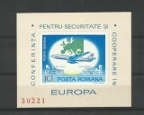 Romania MNH 1977 - Europa CSCE Belgrad Avion - LP 939 - calitate foarte buna, Nestampilat