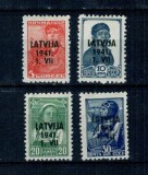 Letonia, ocupatia Germana 1941 - Supratipar pe URSS, serie neuzata incompleta