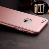Husa FullBody IPAKY Originala Rose-Gold pt Apple Iphone 6 Plus / 6S Plus acoperire completa 360 grade cu folie de protectie gratis