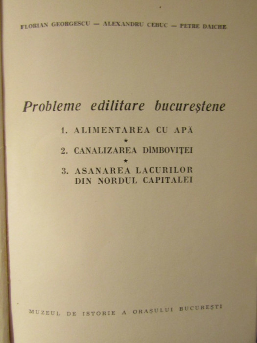 PROBLEME EDILITARE BUCURESTENE-FLORIAN GEORGESCU