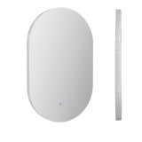 kleankin Oglindă de Perete cu Lumină LED &icirc;n 3 Culori și Funcție Anti-Aburire, 81x51x4.5 cm, Transparent | Aosom Romania