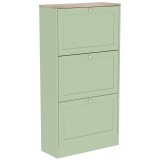 HOMCOM Dulap pentru &icirc;ncălțăminte Stil modern, 3 uși abătătoare, 18 perechi de pantofi, 60 x 23,5 x 115 cm, Verde | Aosom Romania