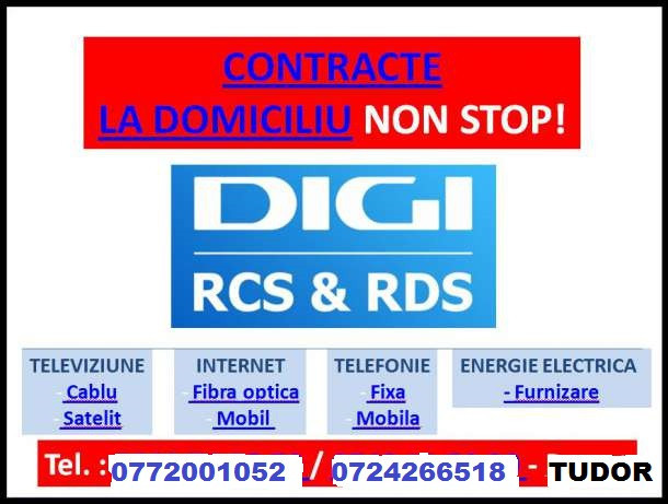 Contracte Digi la domiciliu internet,cablu Tv,non stop(rcs,rds) | Okazii.ro
