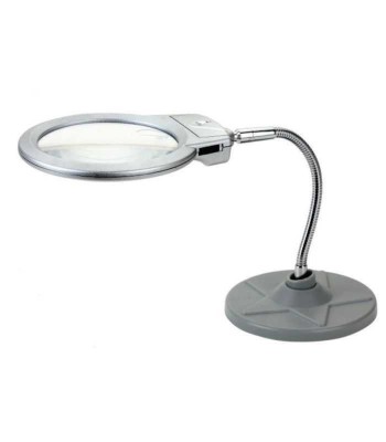 Lupa de birou brat flexibil lumina LED 3x AAA 2-5X ZD-126-1 foto