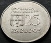 Moneda 25 ESCUDOS - PORTUGALIA, anul 1991 * cod 3656 = luciu de batere, Europa
