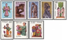 Polonia 1969 - sculptura populara, serie neuzata foto