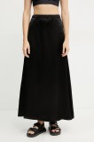 MM fustă culoarea negru, maxi, drept, 2516101028600