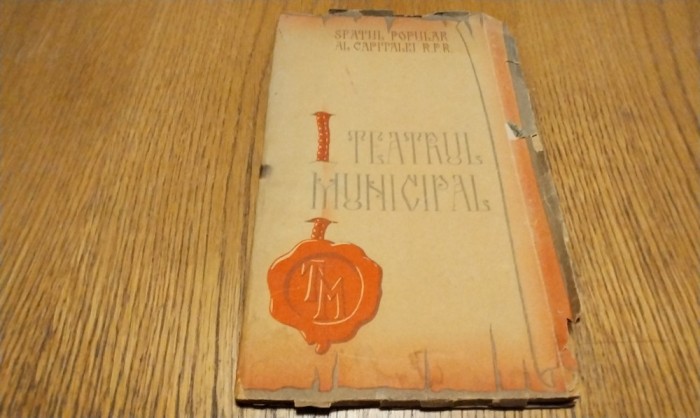 TEATRU MUNICIPAL Stagiunea 1956-1957 - Program cu piesa RASVAN VODA - Sfatul Popular al Capitalei R.P.R., 1956, 32 p.; coperta originala