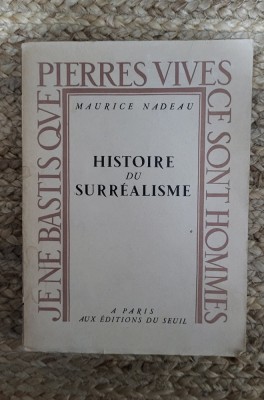 MAURICE NADEAU -HISTOIRE DU SURREALISME ,1947 foto