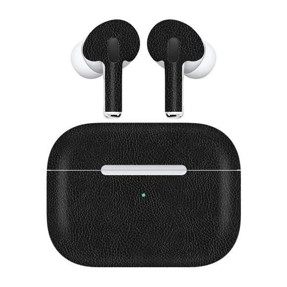 Folie Skin Apple AirPods Pro (2019) - ApcGsm Wraps Leather Black