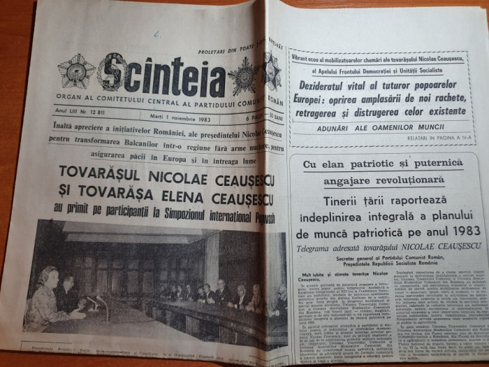 scanteia 1 noiembrie 1983-romania 8 medalii la mondialele de gimnastica