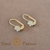 Cercei delicati tip floare cu cristale zirconia albe, SaraTremo