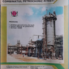 1974 Reclamă Combinatul Petrochimic Pitesti, comunism epoca aur 24 x 20 cm Arges