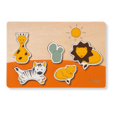 Puzzle Safari din lemn certificat FSC, 1 bucata, Hauck