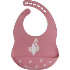 Tryco Silicone Bib bavețică Swan Dusty Rose 1 buc