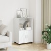 VidaXL Dulap cu roți, alb, 55x40x91 cm, lemn prelucrat 853182