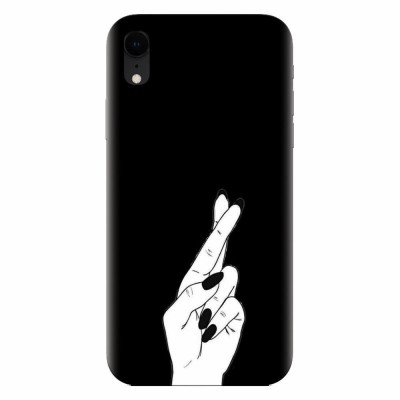 Husa silicon pentru Apple Iphone XR, Finger Cross foto