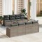 Gossi set de canapea gradina cu 9 piese cu pernite gri ratan polimeric acacia