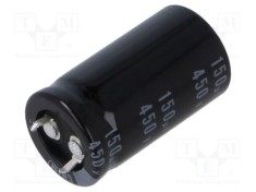 Condensator electrolitic NICHICON 150uF 450V SNAP-IN &amp;Oslash;22x40mm foto