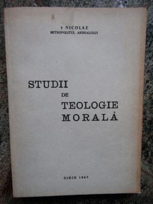 MITROPOLIT NICOLAE MLADIN, STUDII DE TEOLOGIE MORALA CU DEDICATIE SI AUTOGRAF foto