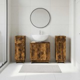 Cumpara ieftin Set de cabinet pentru baie cu 3 piese EDE 3 buc. Stejar fumuriu