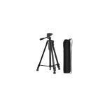 Trepied telescopic cu husa Divers-Shop, 52-137 cm, compact, cap rotativ reglabil 360&deg;, Negru, Oem