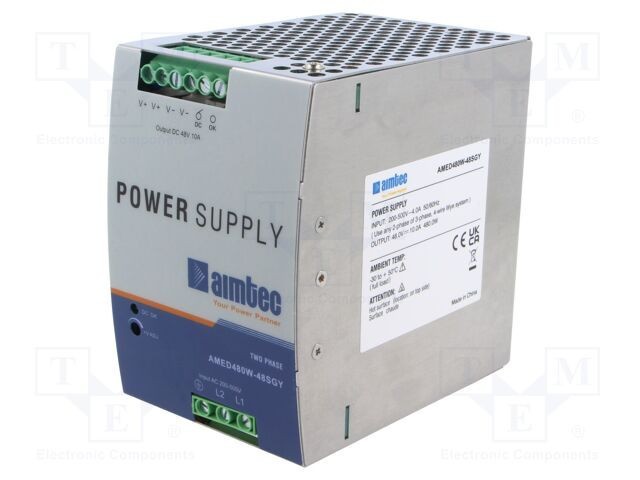 Alimentator pulsatoriu AIMTEC pentru şină DIN 480W 48VDC 10A 3kV