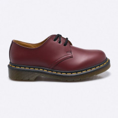 Dr. Martens pantofi de piele 1461 Smooth femei, culoarea bordo, cu toc plat DM11838600