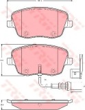Set placute frana,frana disc SEAT IBIZA V SPORTCOUPE (6J1, 6P5) (2008 - 2016) TRW GDB1472