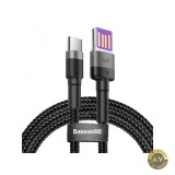 Cablu Date si Incarcare USB-A - USB-C Baseus Cafule HW Quick Charging 40W 1m Gri CATKLF-PG1