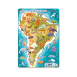 Puzzle cu rama - America de Sud (53 piese), Dodo