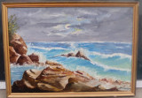 Tablou vechi - marina - Dimitrie Stiubei, Marine, Ulei, Realism