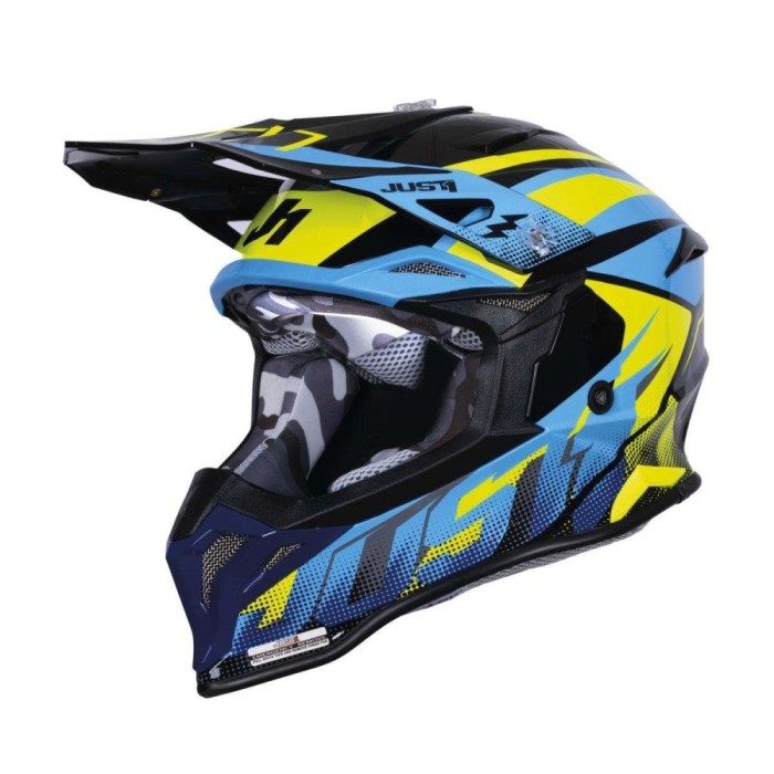Casca motocross/atv JUST1 J39 Revo, culoare albastru/galben, marime M Cod Produs: MX_NEW 6060040112008M