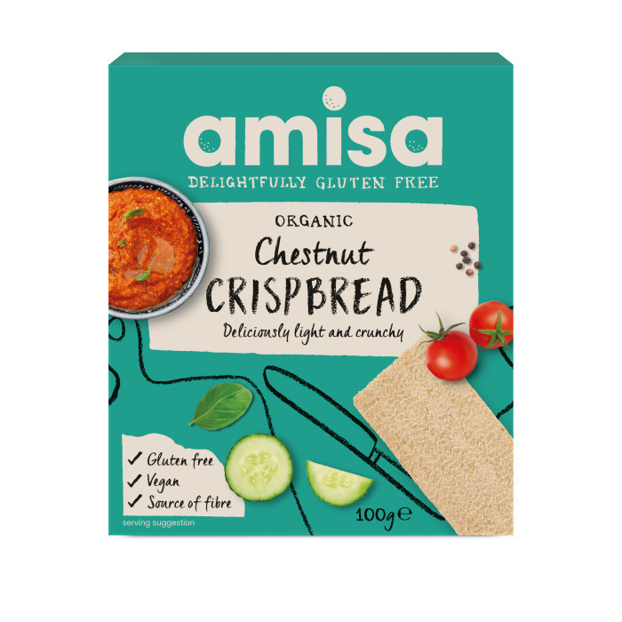 Crispbread (painici) cu faina de castane fara gluten eco 100g Amisa