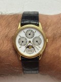 CEAS AUR 18K - PIAGET GOUVERNEUR Triple Calendar Moonphase - Ref. 15958 - Extra Plat - 8mm - Automatic - 30g. !